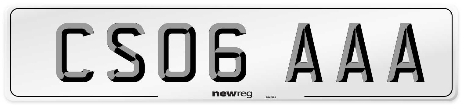 CS06 AAA Number Plate from New Reg